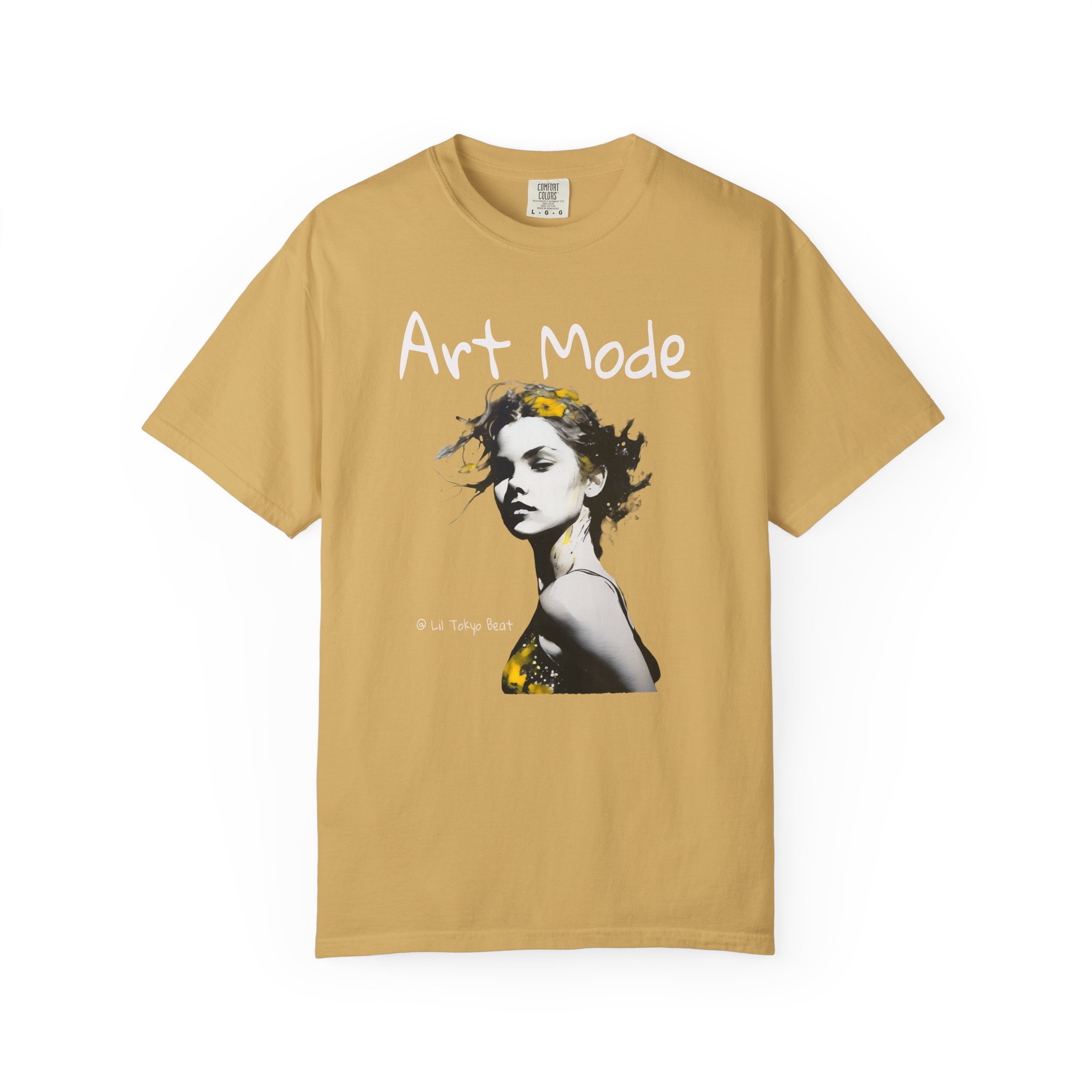 Urban Muse Art Tee - Unisex Garment-Dyed T-shirt for Bold, Creative Rebels, Vibrant Vision Streetwear, Confident Souls, Bold Yellow Splash, t0 - Image 3