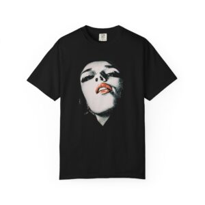 Retro Noir Portrait T-Shirt — Vintage Glam Face Graphic Tee