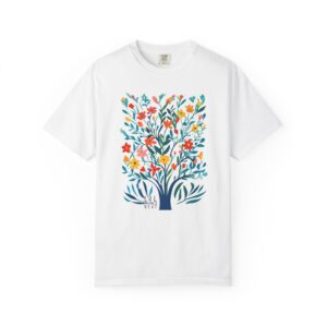 Floral Harmony Graphic Series No. 5 | Blooming Tree Wildflower Tee | Lil Tokyo Beat  Tee, t0