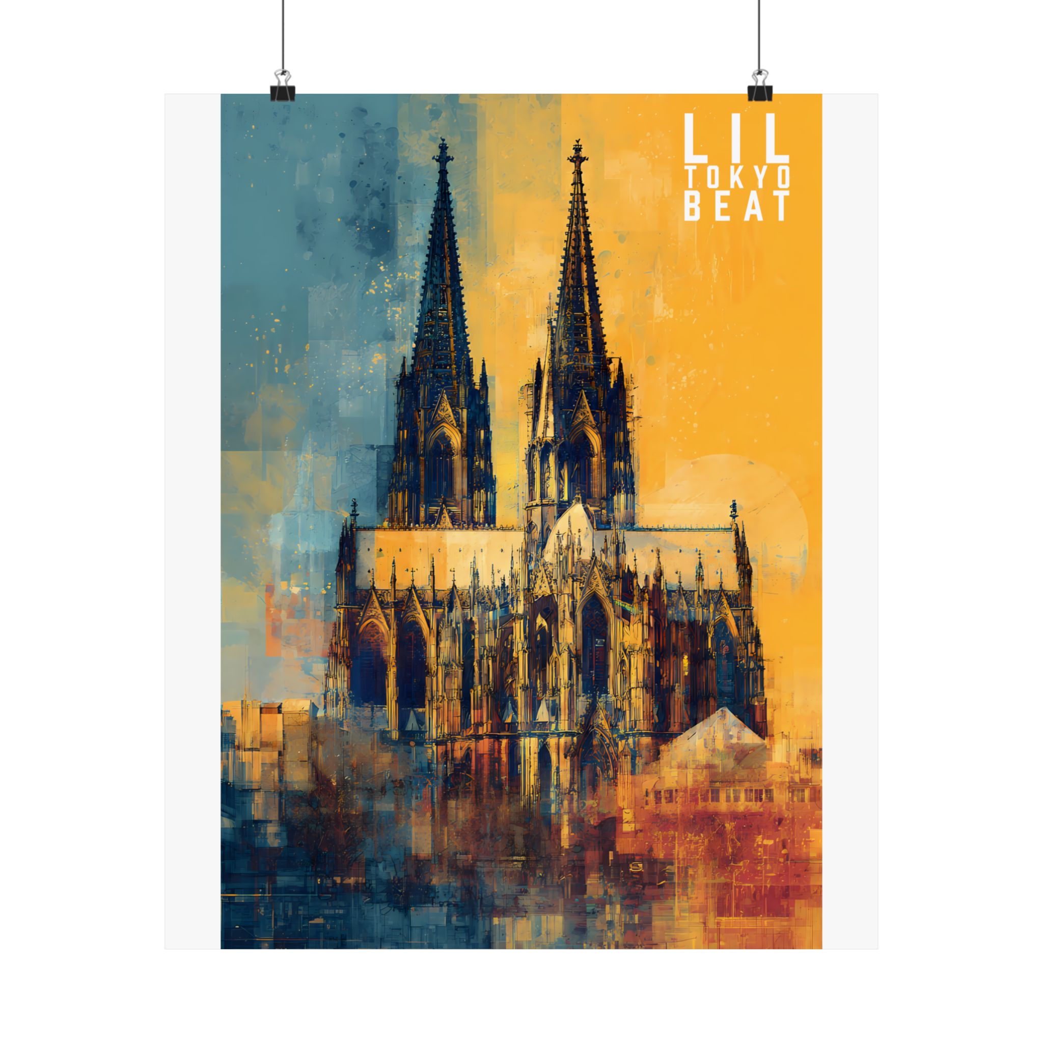 Modern Cathedral Art Poster – Abstract Gothic Architecture Print - Image 17