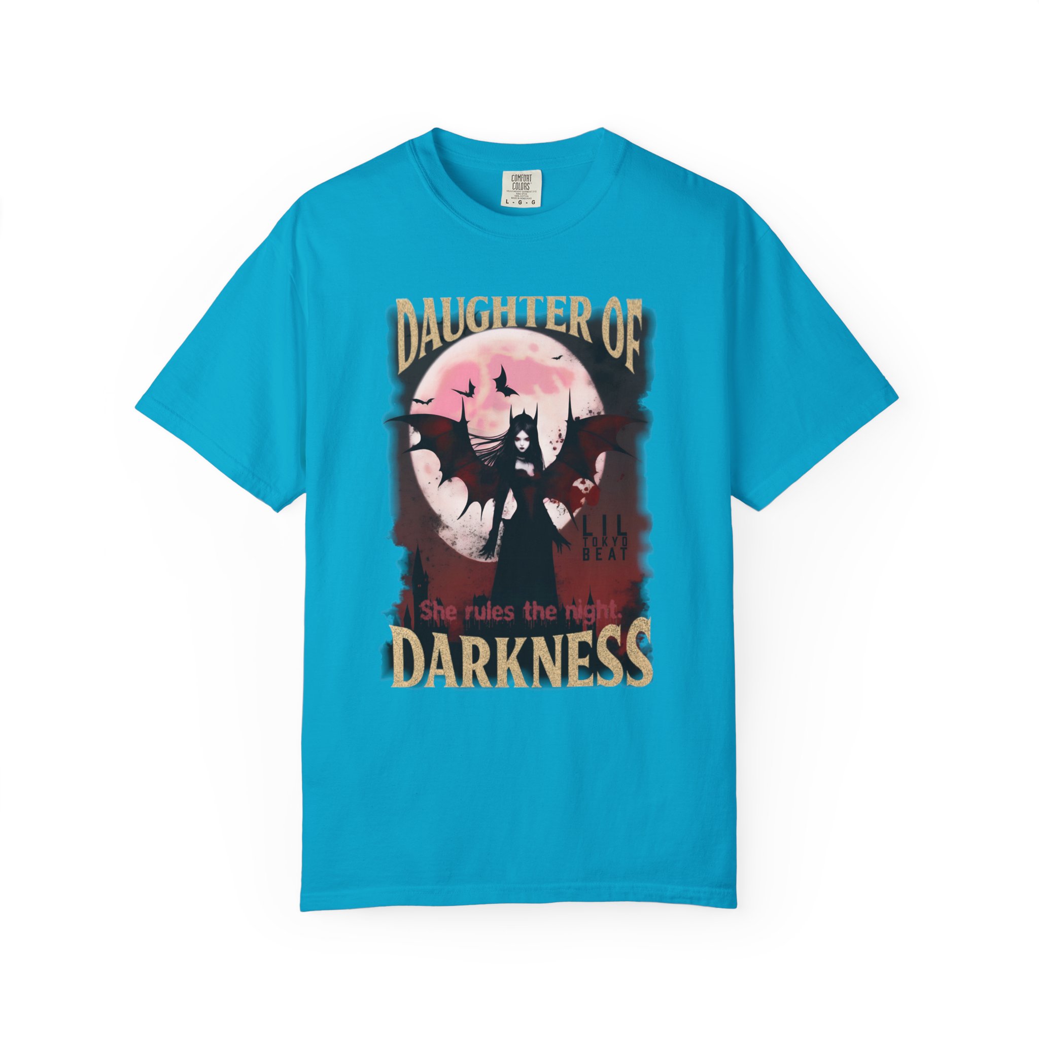 Gothic Vampiress Halloween T-shirt, Vampire Moon Shirt, Daughter of Darkness Unisex Tee, Halloween Costume Top, t0 - Image 10