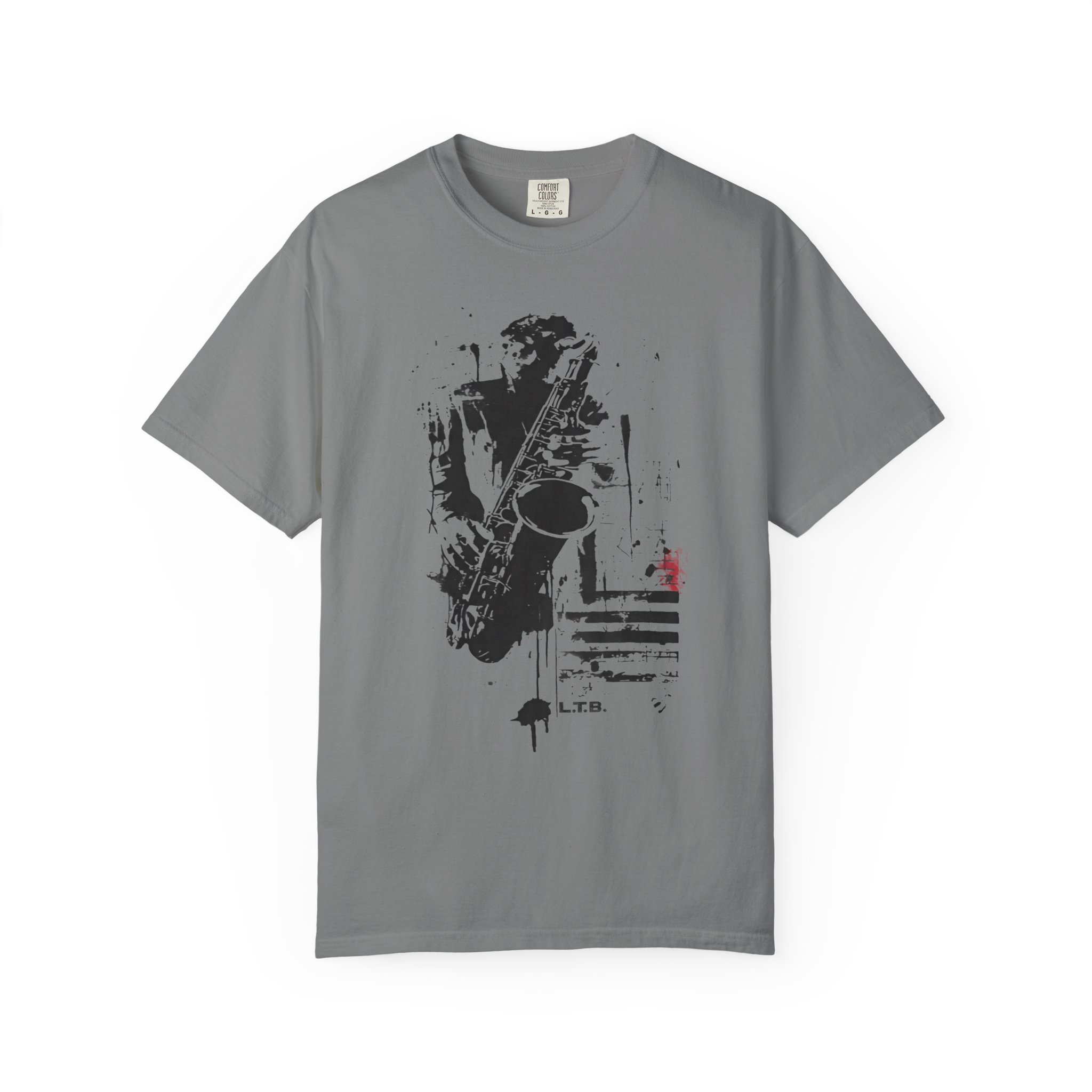 Abstract Jazz Saxophone Music T-Shirt — Expressive Sax Graphic Tee - Image 7