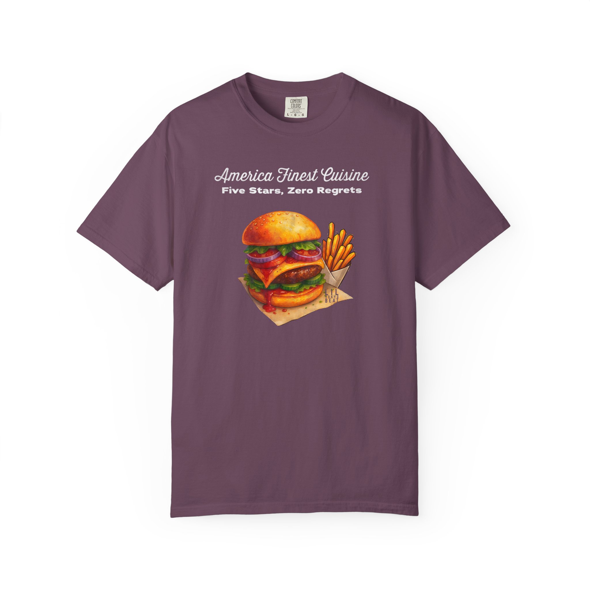 5-Star Burger T-Shirt | America Finest Cuisine Fast Food | Lil Tokyo Beat Streetwear, t0 - Image 14