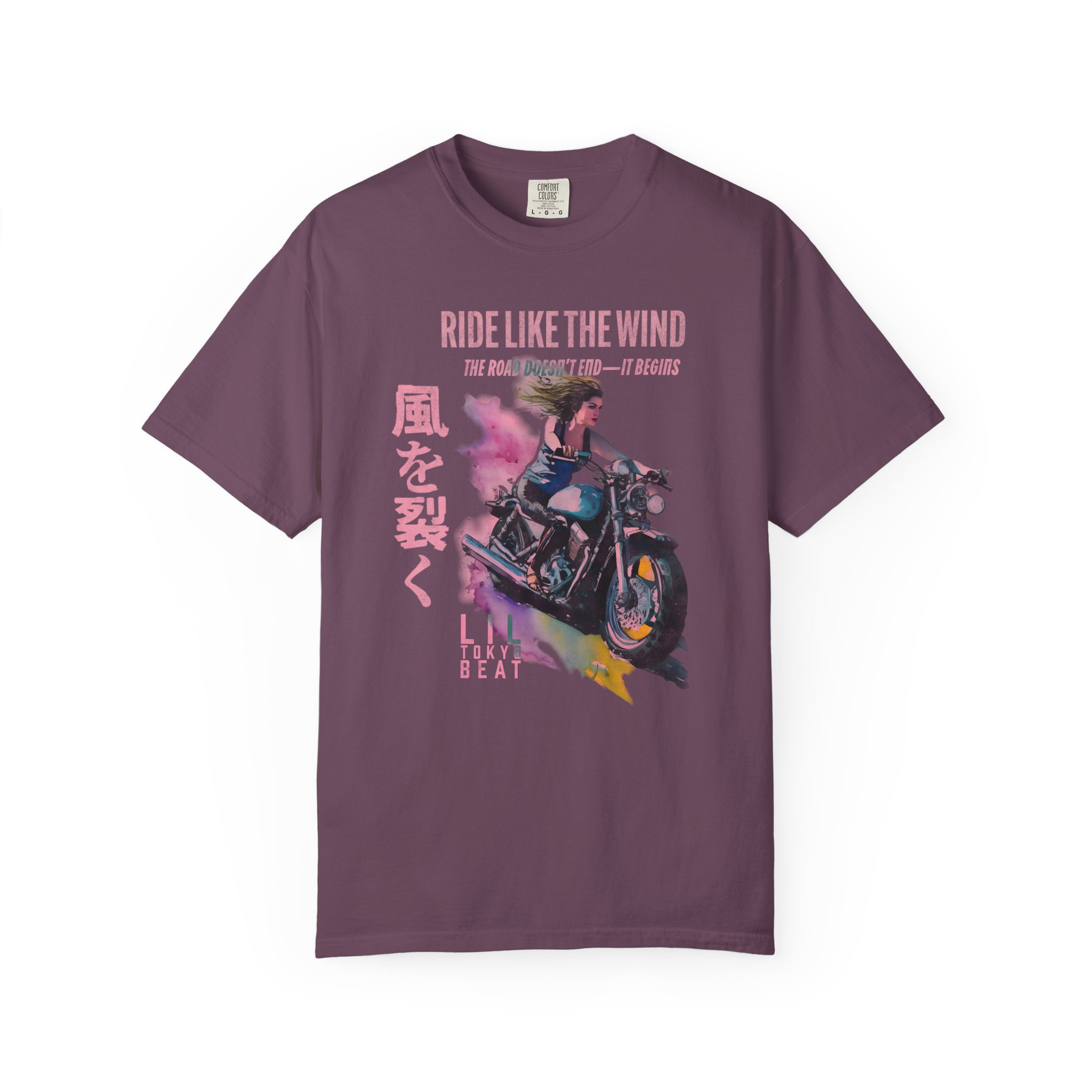 Ride Like The Wind Unisex Garment-Dyed T-shirt, Vintage Motorcycle Tee, Biker Shirt, Casual Wear, Adventure Gift, Cool Graphic Tee t0 - Image 11
