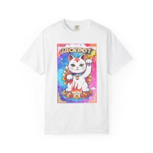 Jackpot Maneki-neko Tee | Lil Tokyo Beat | Lucky Cat T-Shirt for Dreamers & Risk-Takers, t0