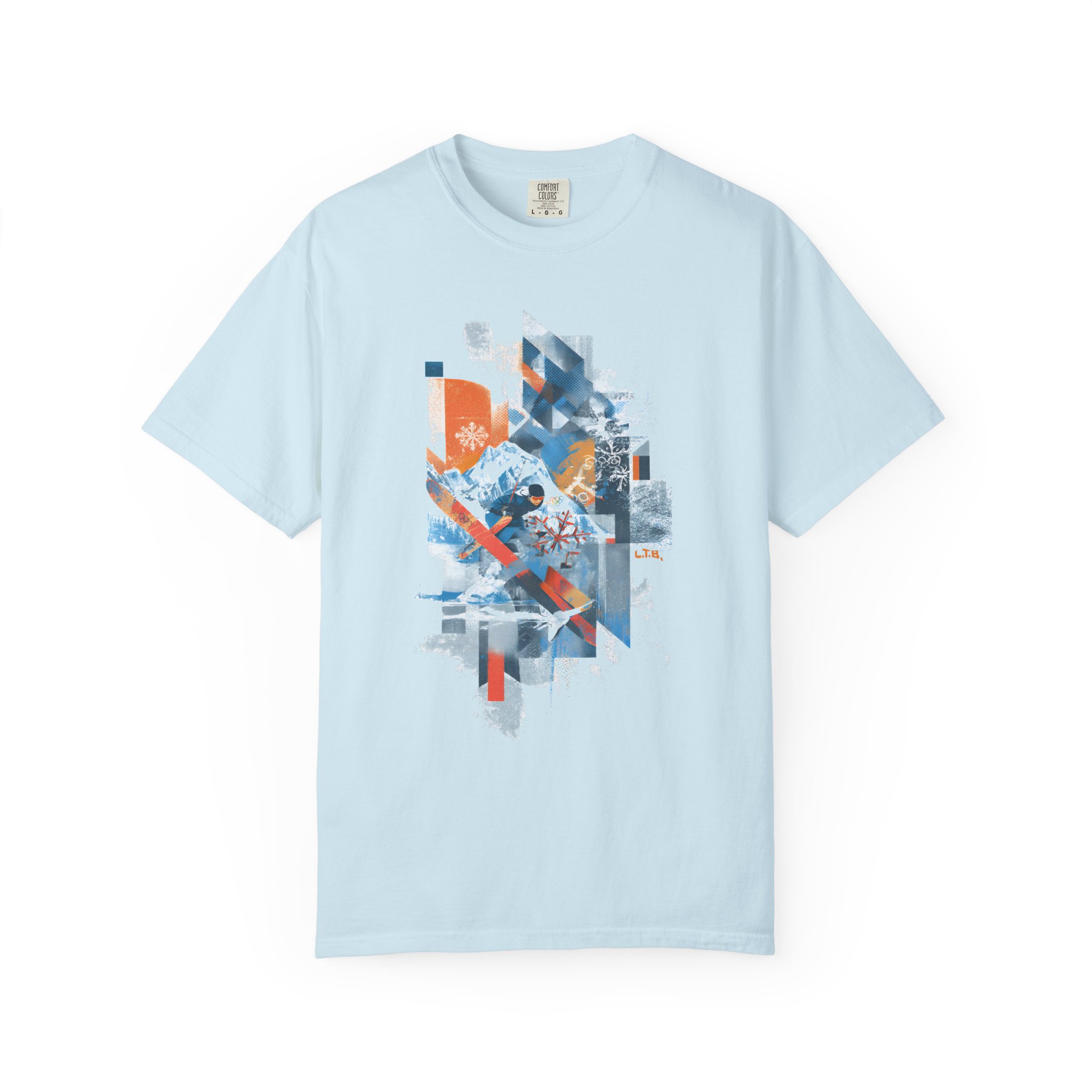 Abstract Ski Graphic Tee | Alpine Streetwear T-Shirt - Image 6