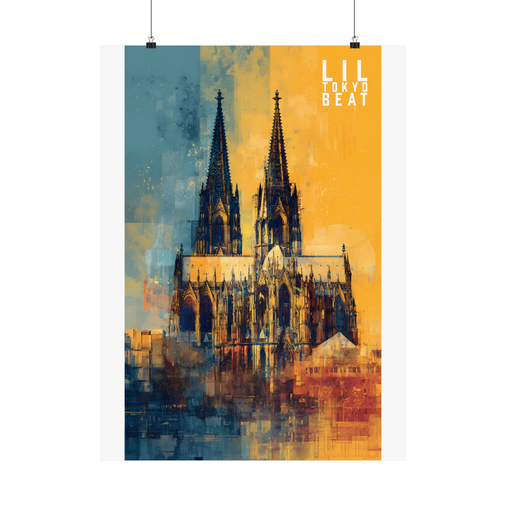 Modern Cathedral Art Poster – Abstract Gothic Architecture Print - Image 21