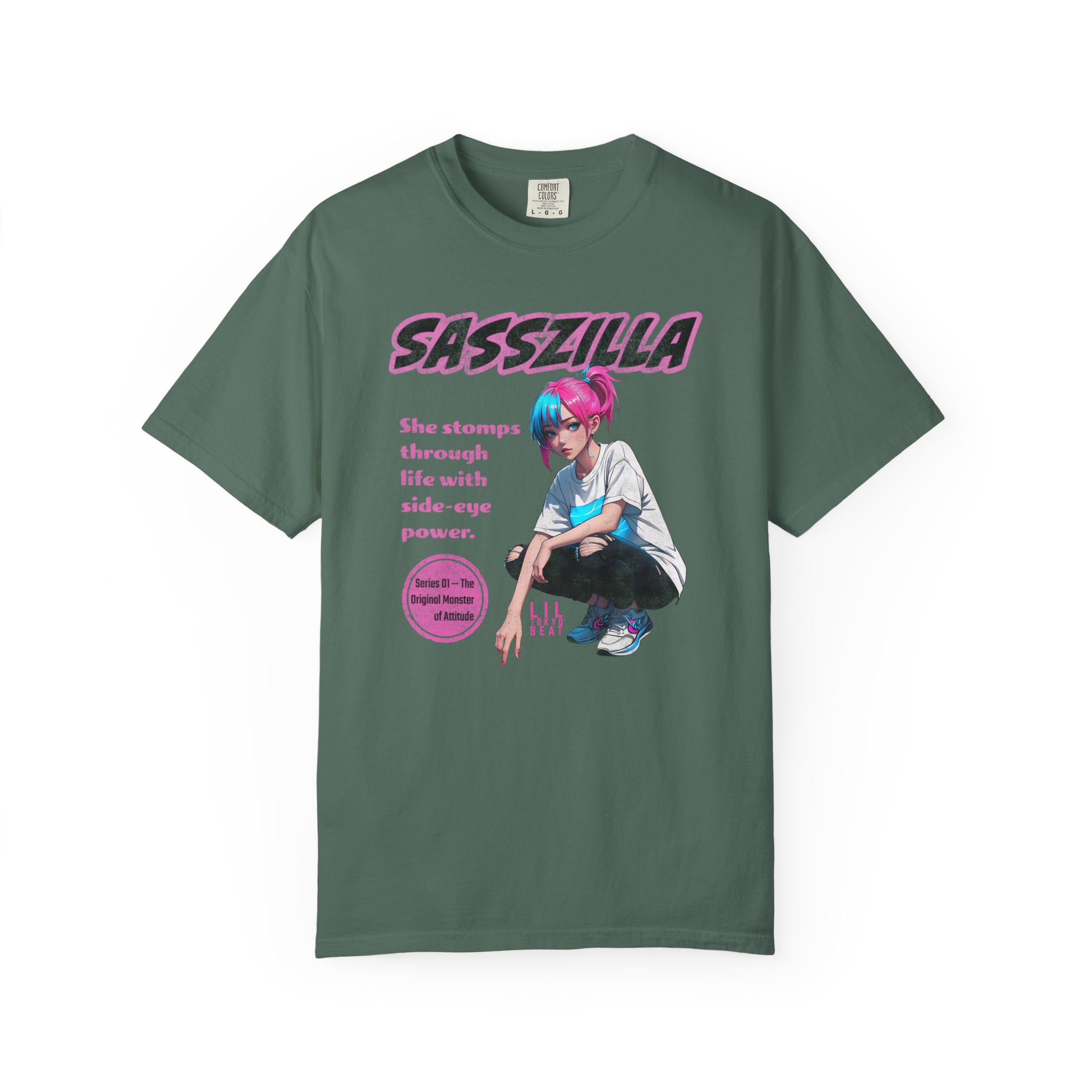 SASSZILLA Streetwear T-Shirt – Bold Anime Girl Power Graphic Tee, Series #1 - Image 6