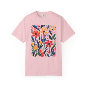 Floral Harmony Graphic Series No. 3 | Abstract Garden Bloom Tee | Lil Tokyo Beat, t3