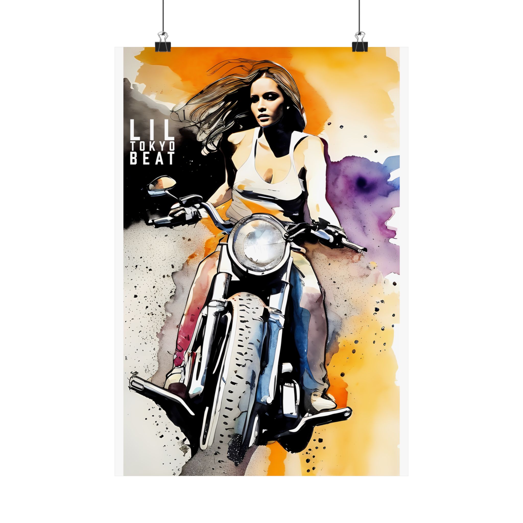Motorcycle Girl Wall Art | Tokyo Street Style Poster - Image 6