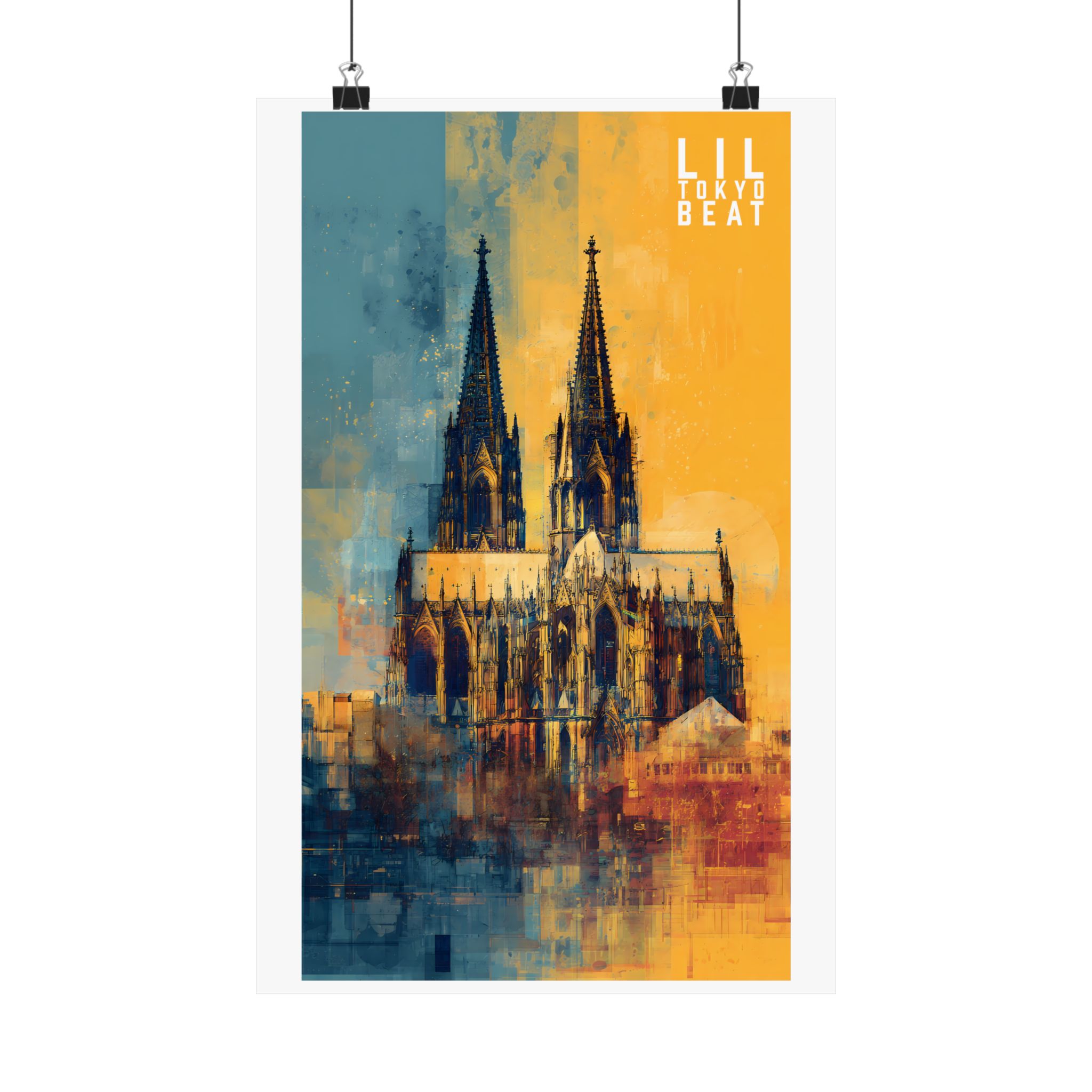 Modern Cathedral Art Poster – Abstract Gothic Architecture Print - Image 7