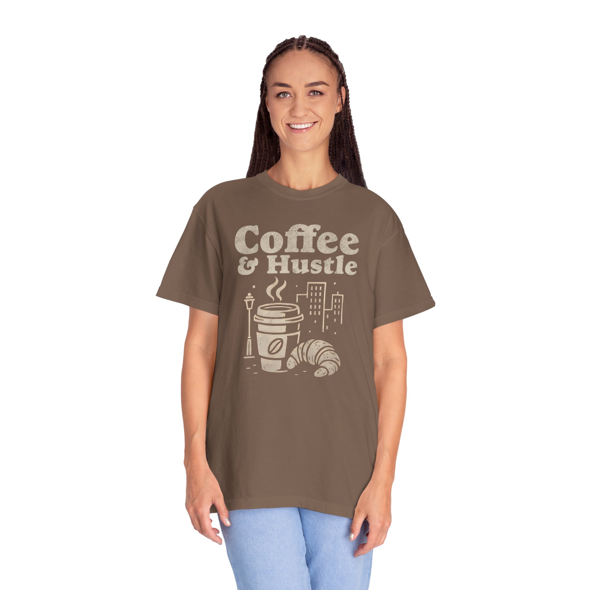 Coffee & Hustle T-Shirt — Morning Coffee Motivational Tee - Image 2