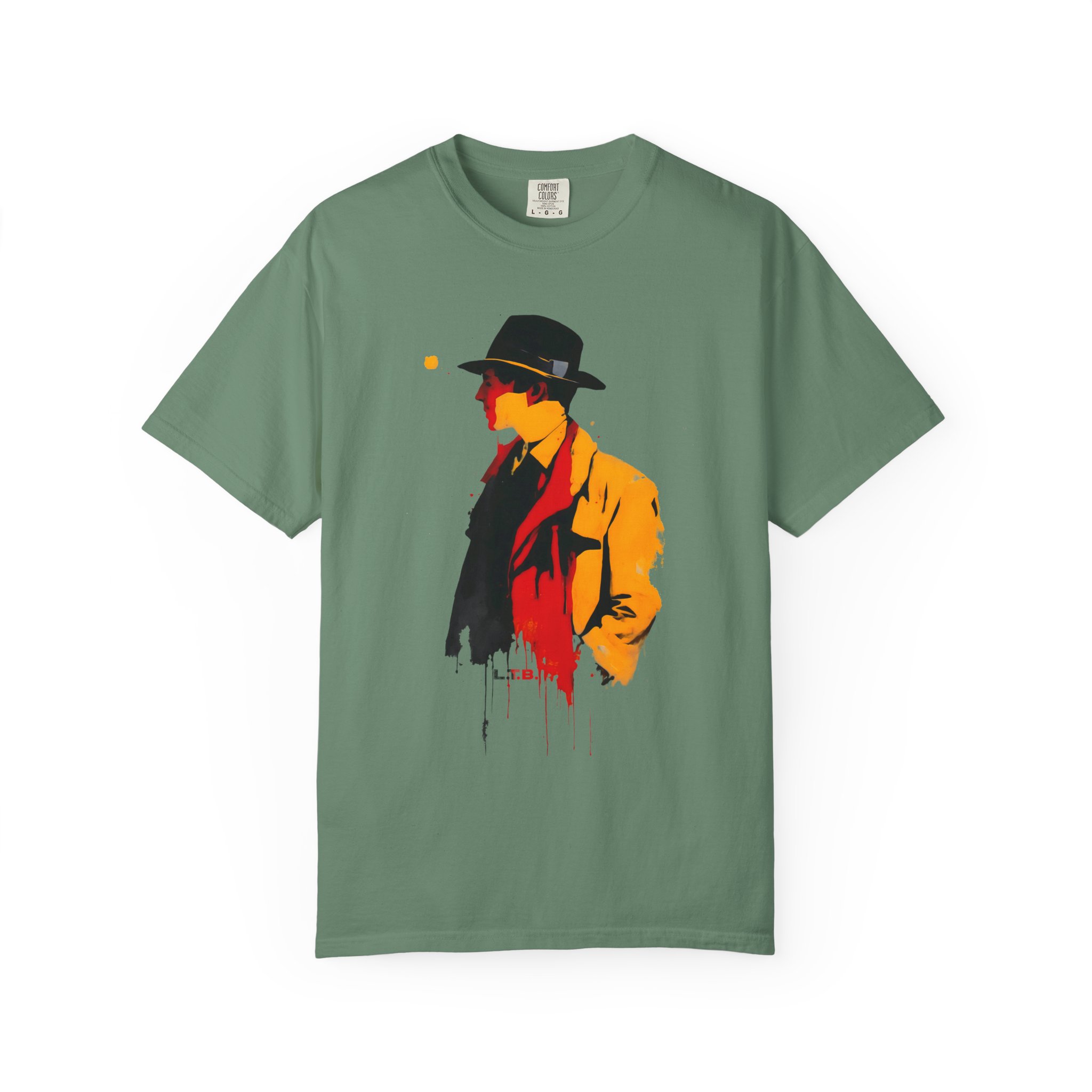 Mystery Noir Street Art Tee — Stylized Fedora Silhouette T-Shirt - Image 6