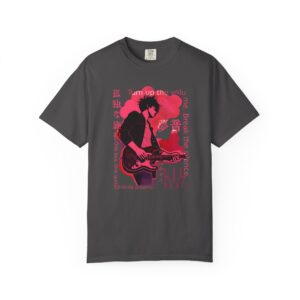 Lonely Melody Guitar Tee - Japanese Rock Graphic Unisex T-shirt, Music & Streetwear Style, Gift for Rock Music Fans, Vintage Guitar Shirt,t0