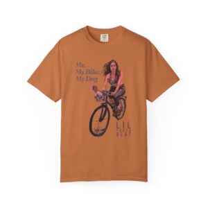 Outdoor Adventure Graphic Tee, Me My Bike My Dog T-Shirt - Cycling Pet Lover Shirt, Unisex Garment-Dyed, t0