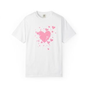 Valentine’s Day Pink Heart Tee — Cute Romantic Graphic T-Shirt