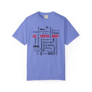Tokyo Beat Word Cloud T-Shirt — Tech & SEO Graphic Tee, Letter Black