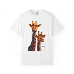 Giraffe Sunglasses T-Shirt — Cool Retro Safari Graphic Tee