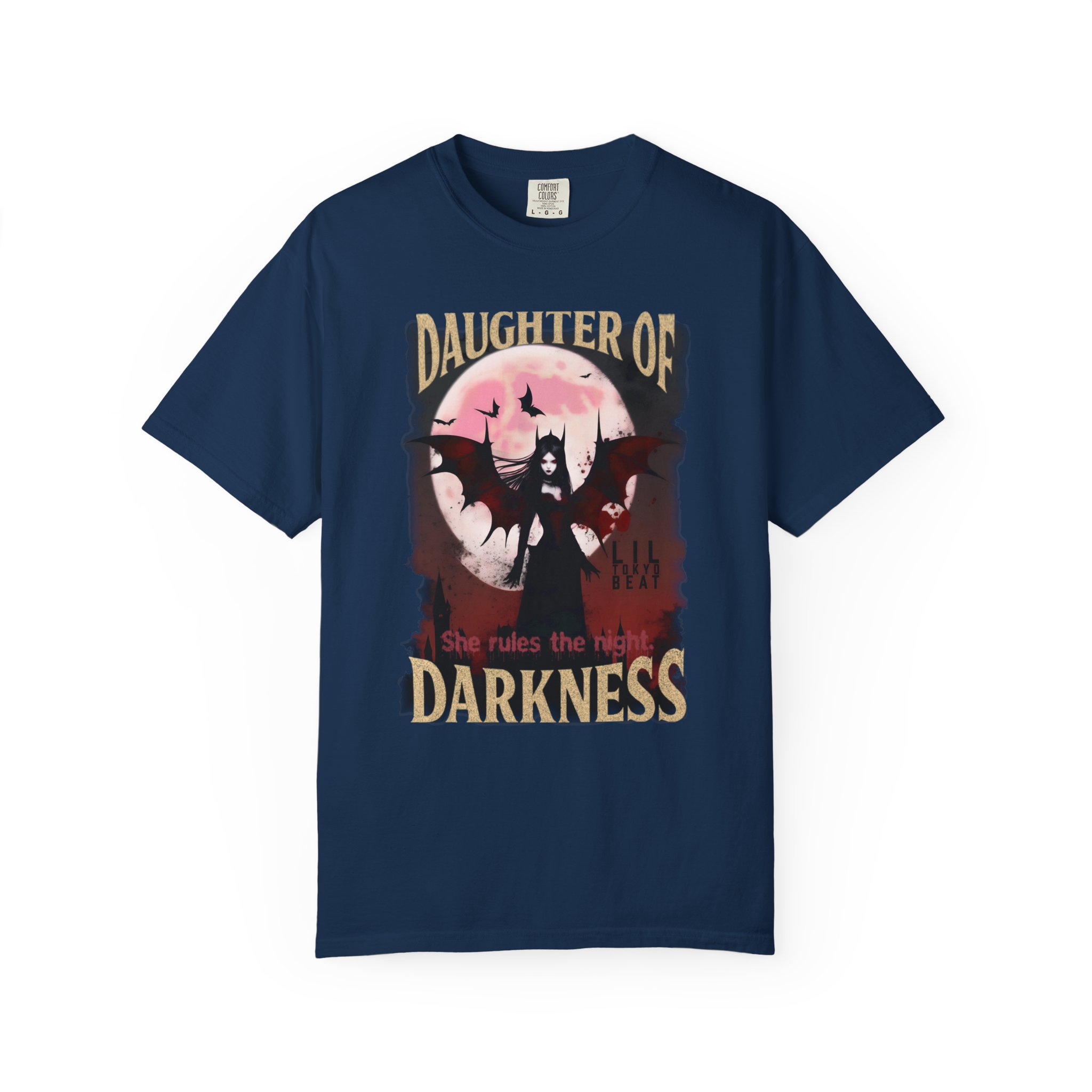 Gothic Vampiress Halloween T-shirt, Vampire Moon Shirt, Daughter of Darkness Unisex Tee, Halloween Costume Top, t0 - Image 12