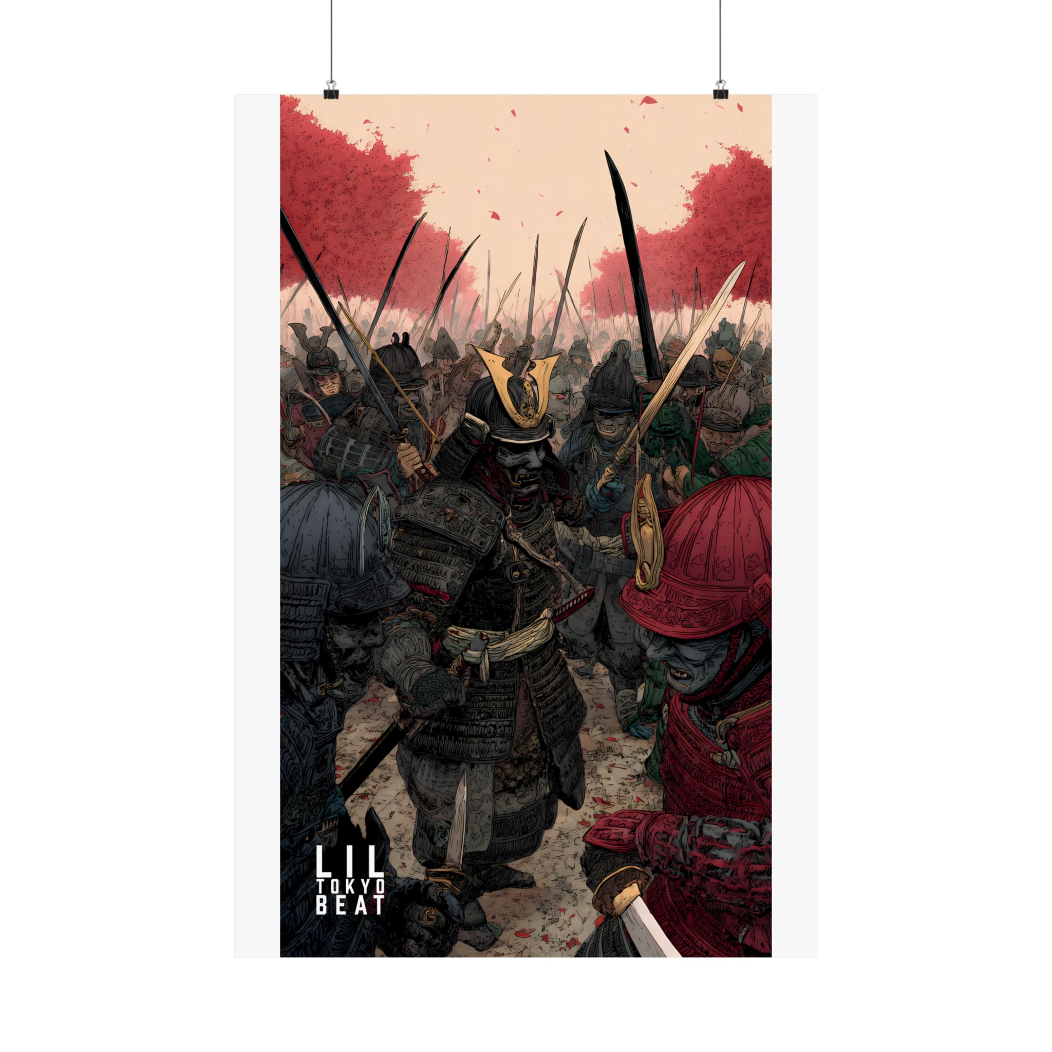 Samurai Battle Matte Poster — Vertical Japanese Warrior Art Print - Image 10