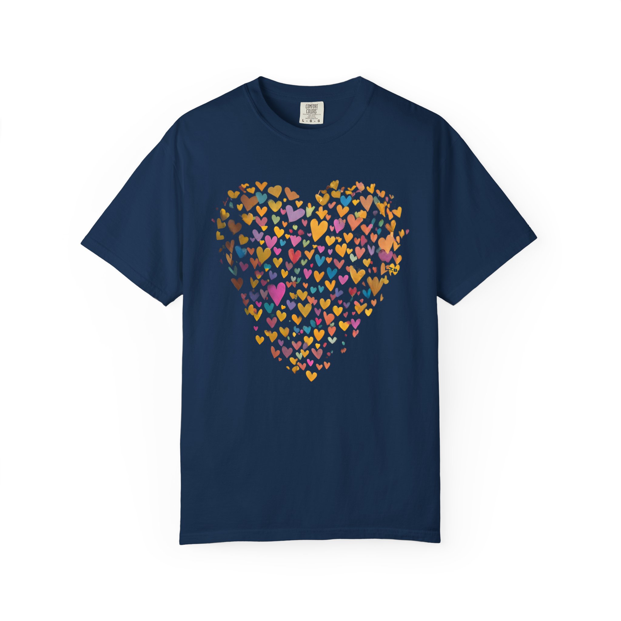 Colorful Heart Collage T-Shirt – Cute Valentine Love Art Tee Gift - Image 11