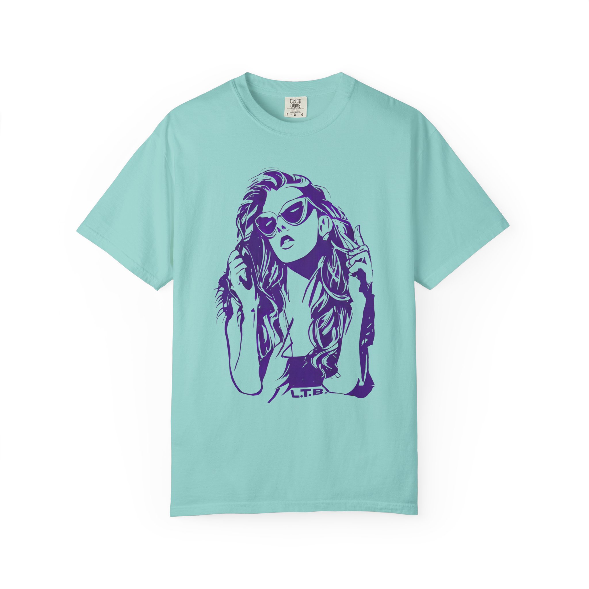 Retro Sunglasses Girl T-Shirt – Music Festival Aesthetic Graphic Tee - Image 6