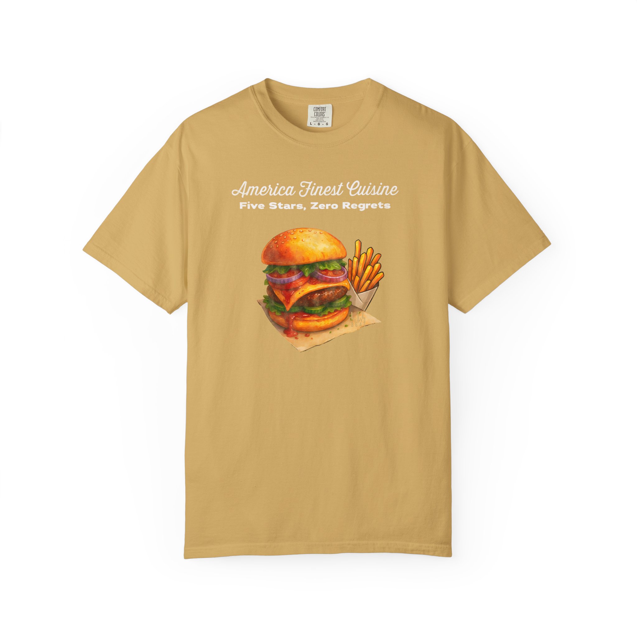 5-Star Burger T-Shirt | America Finest Cuisine Fast Food | Lil Tokyo Beat Streetwear, t0 - Image 3