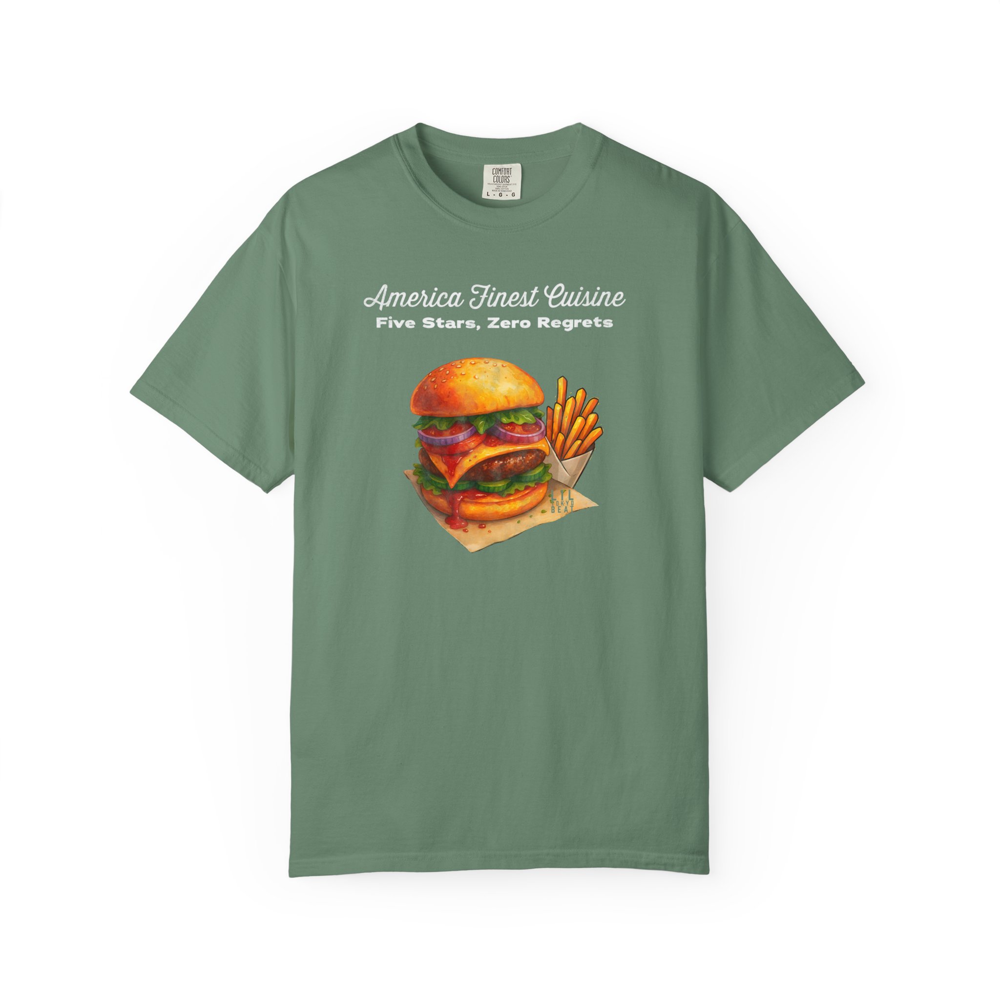 5-Star Burger T-Shirt | America Finest Cuisine Fast Food | Lil Tokyo Beat Streetwear, t0 - Image 5