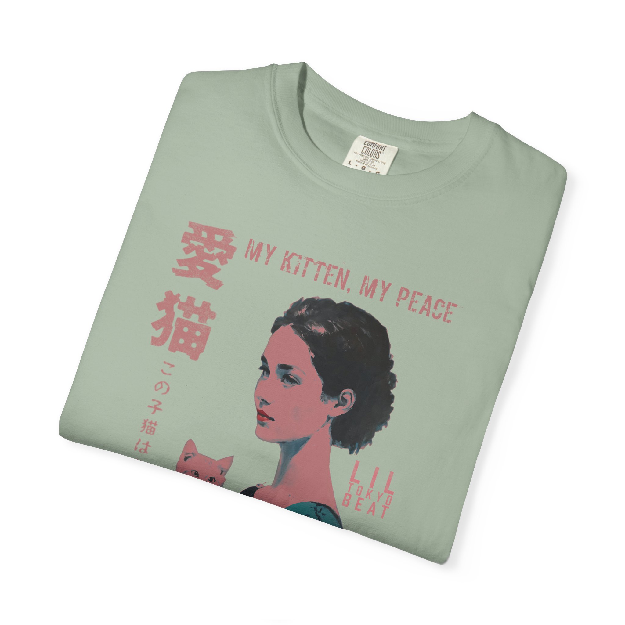 Cat Therapy Unisex Garment-Dyed T-shirt, Peace of Mind Tee, Cat Lover Gift, Mental Health Shirt, Healing Kitten Top, t7 - Image 28