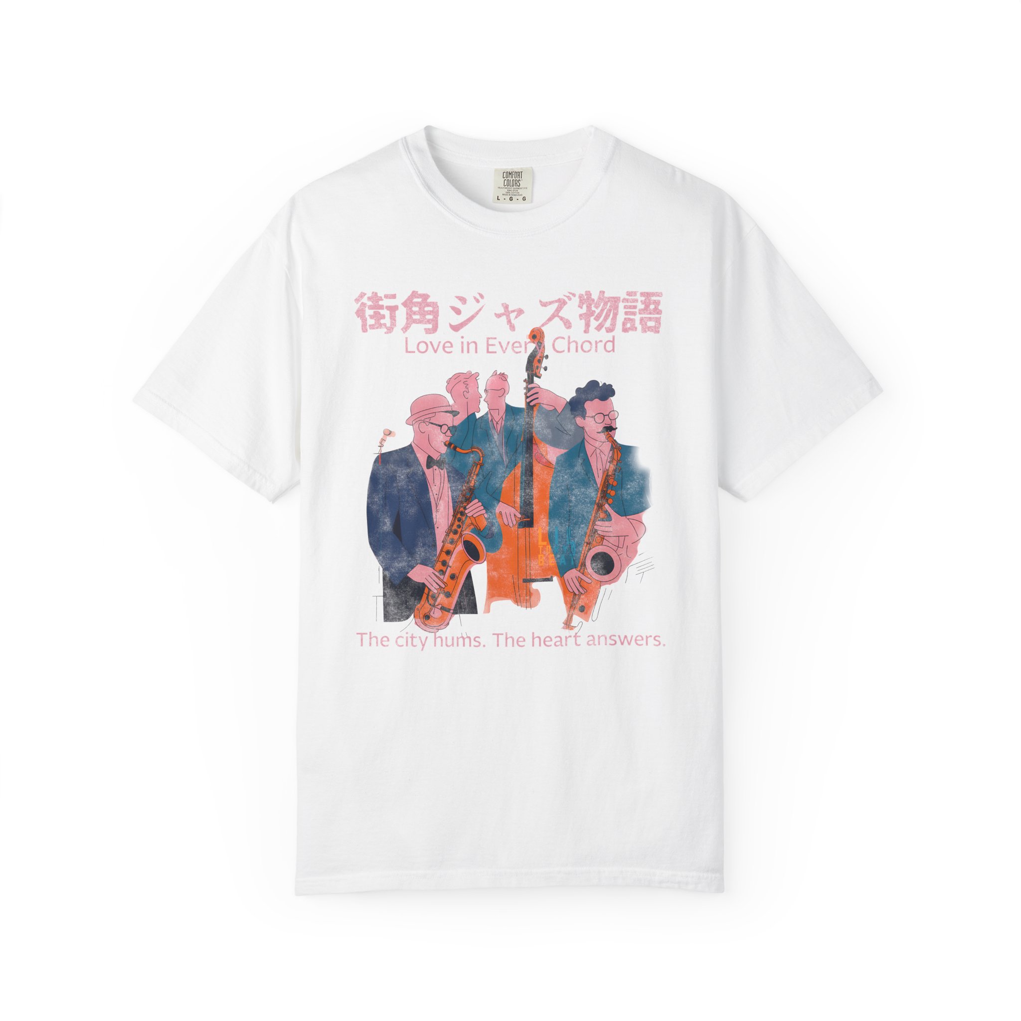 Jazz-Inspired Unisex T-Shirt - Love in Every Chord, Music Apparel, Gift for Musicians, Casual Wear, Art Tee