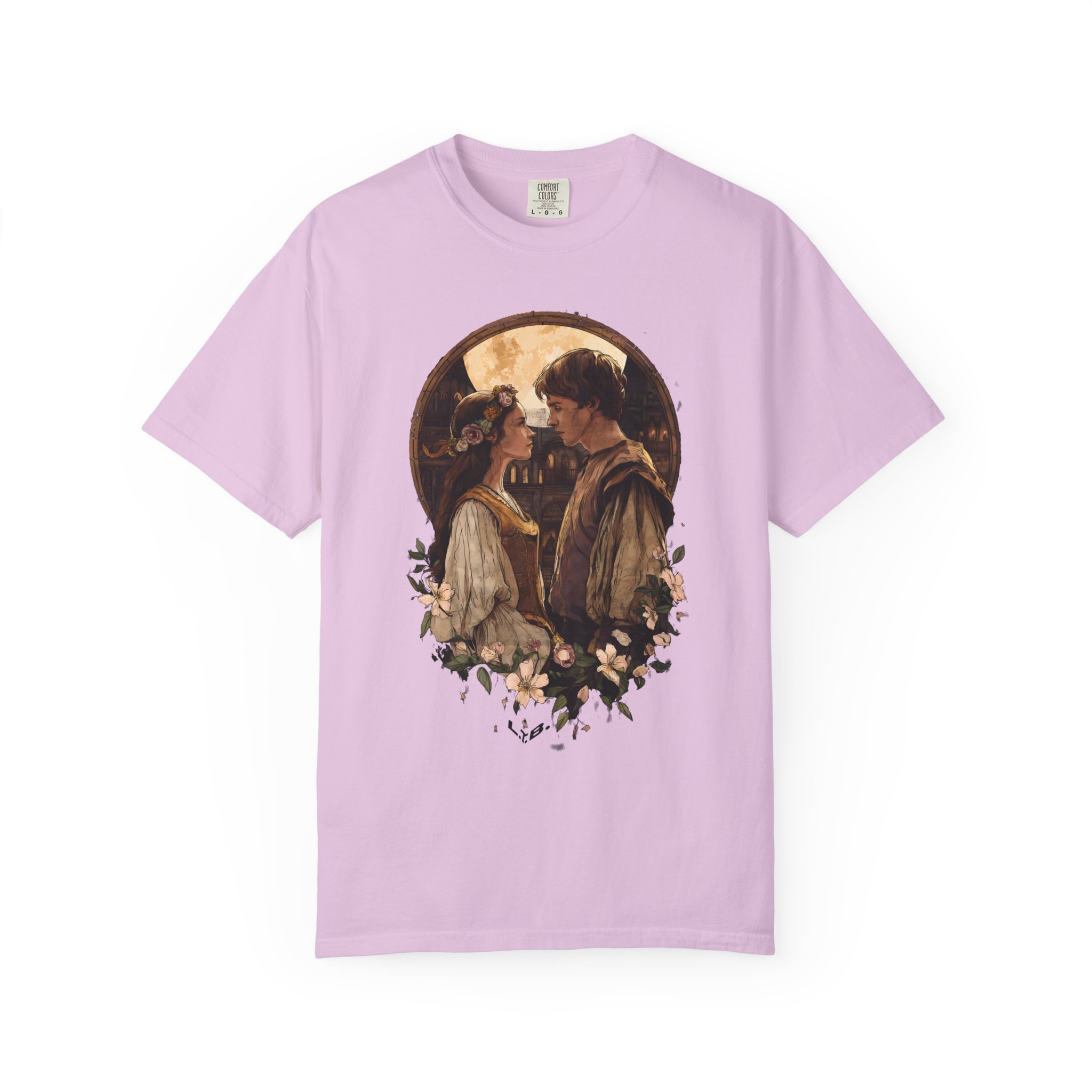 Vintage Romantic Art T-Shirt — Classic Lovers Portrait Valentine Tee - Image 12