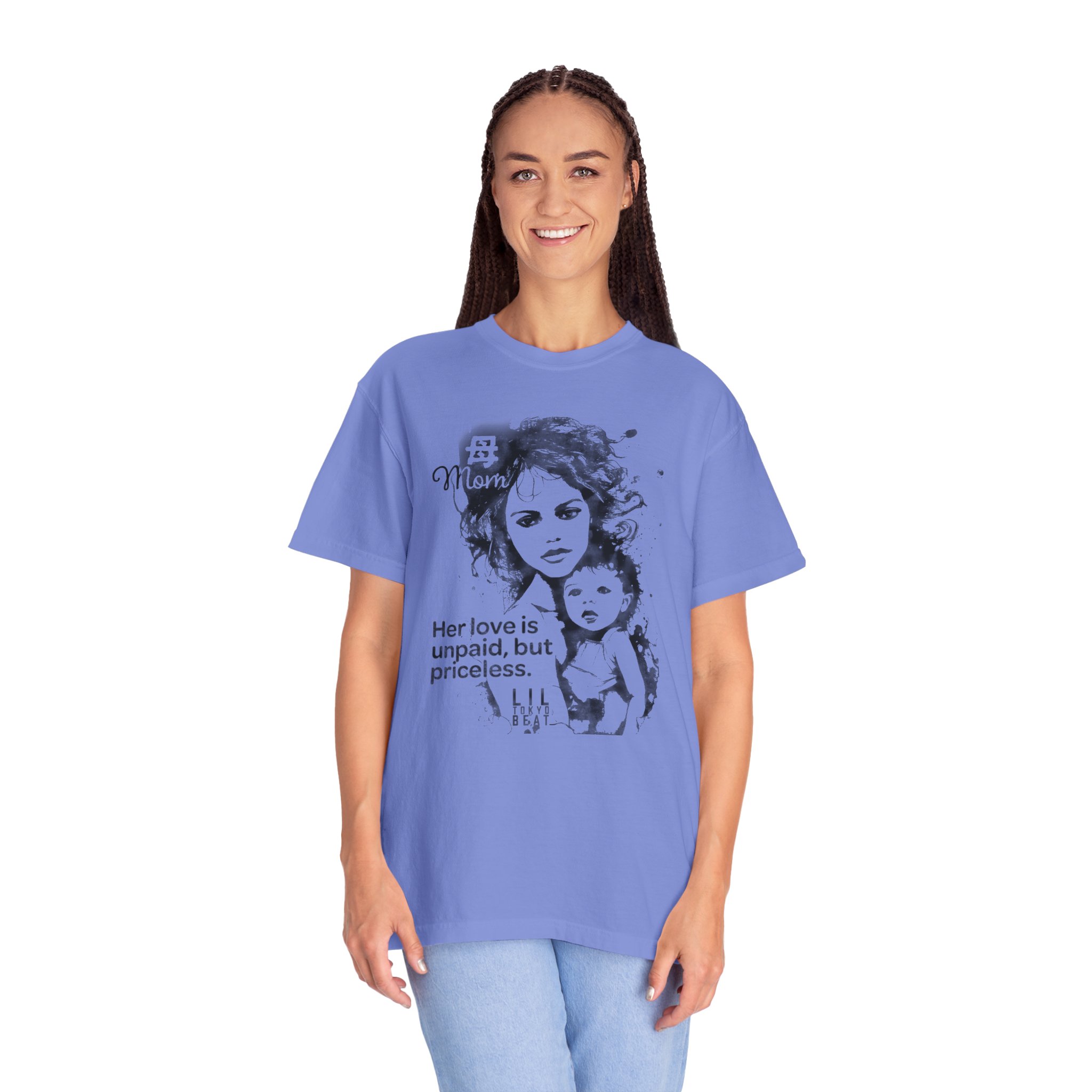 Mom T-Shirt - Her Love Is Unpaid But Priceless, Mothers Day Gift, Heartfelt Graphic Tee, Unisex Tee, Mom Tee, Gift for Mom, t7 - Image 2