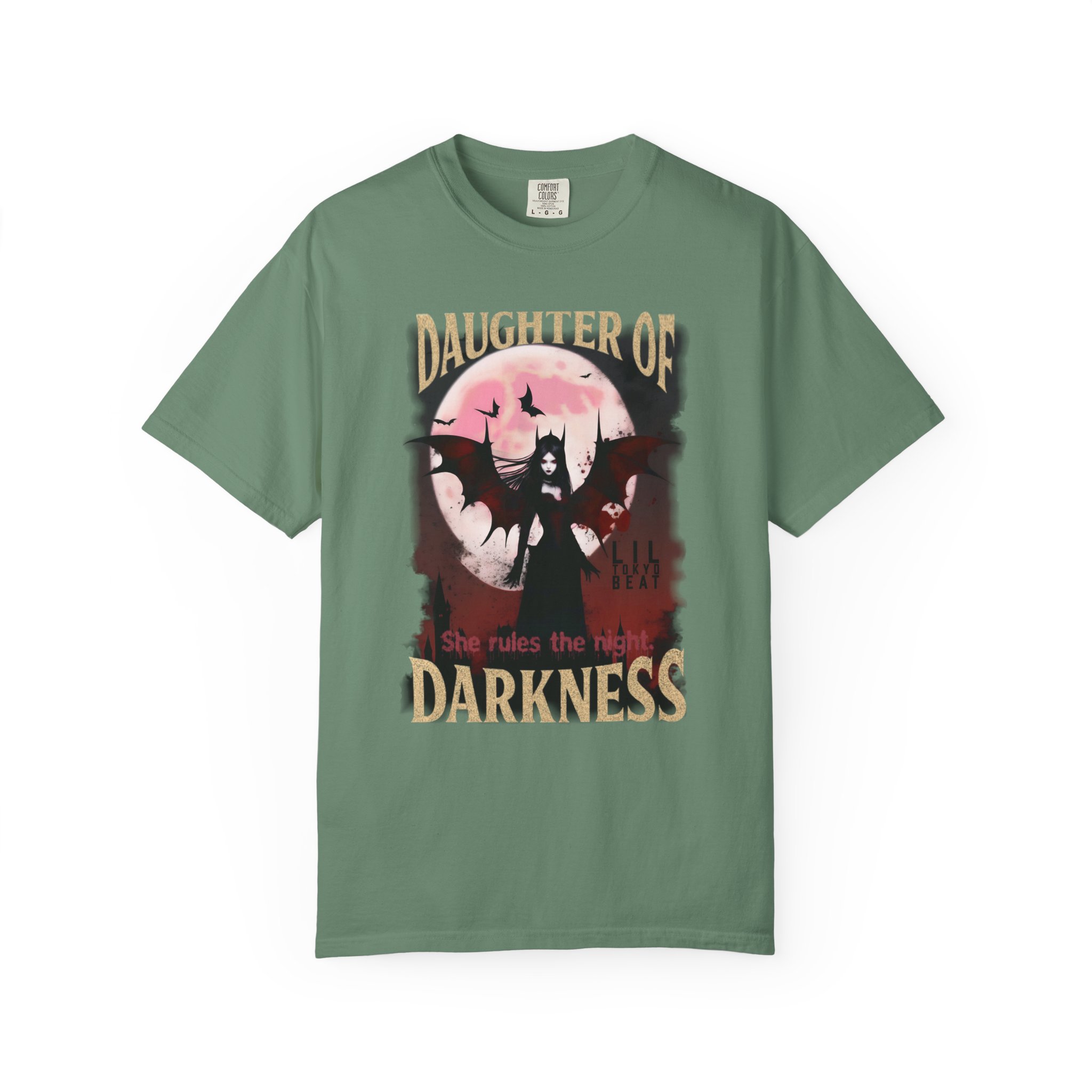 Gothic Vampiress Halloween T-shirt, Vampire Moon Shirt, Daughter of Darkness Unisex Tee, Halloween Costume Top, t0 - Image 8