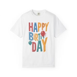 Colorful Happy Birthday T-Shirt | Fun Balloon Party Graphic Tee