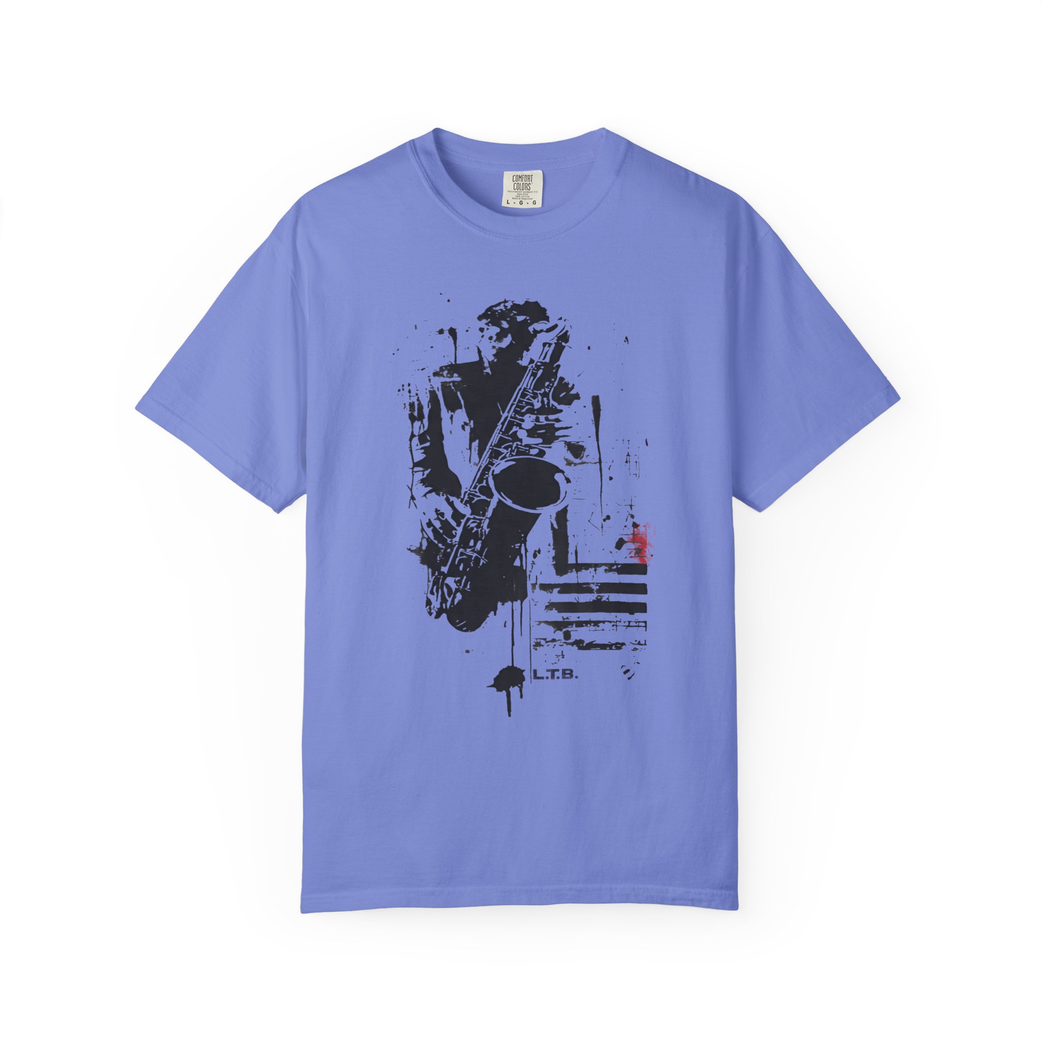 Abstract Jazz Saxophone Music T-Shirt — Expressive Sax Graphic Tee - Image 11