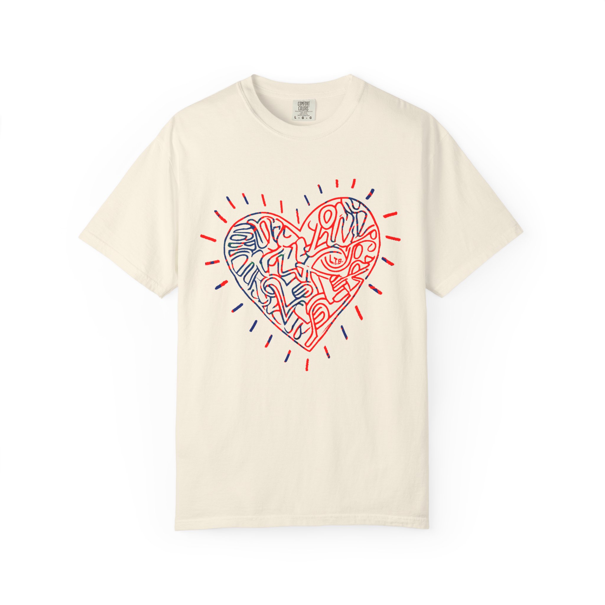 Valentine’s Day Abstract Heart T‑Shirt — Modern Line Art Love Graphic Tee - Image 3