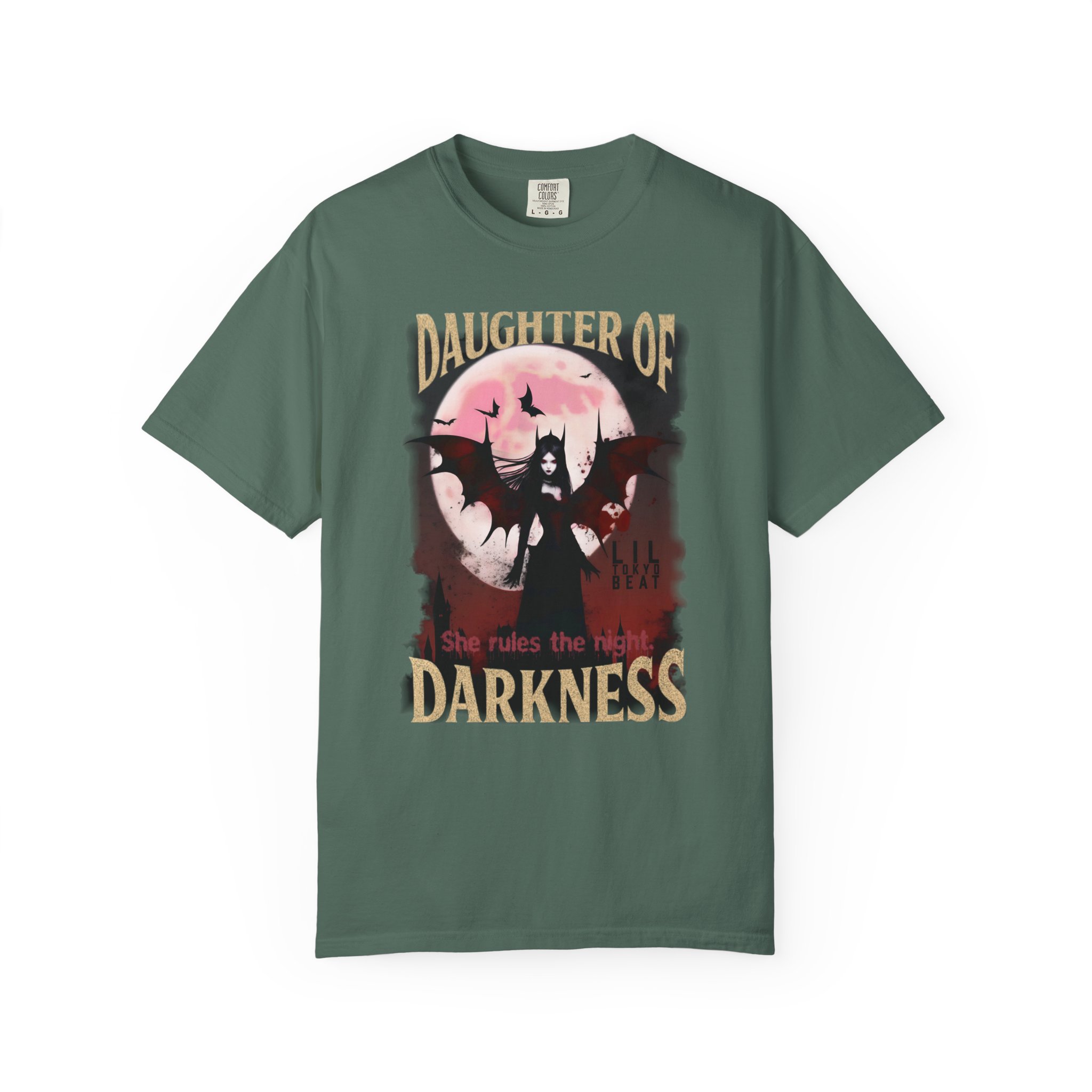 Gothic Vampiress Halloween T-shirt, Vampire Moon Shirt, Daughter of Darkness Unisex Tee, Halloween Costume Top, t0 - Image 9
