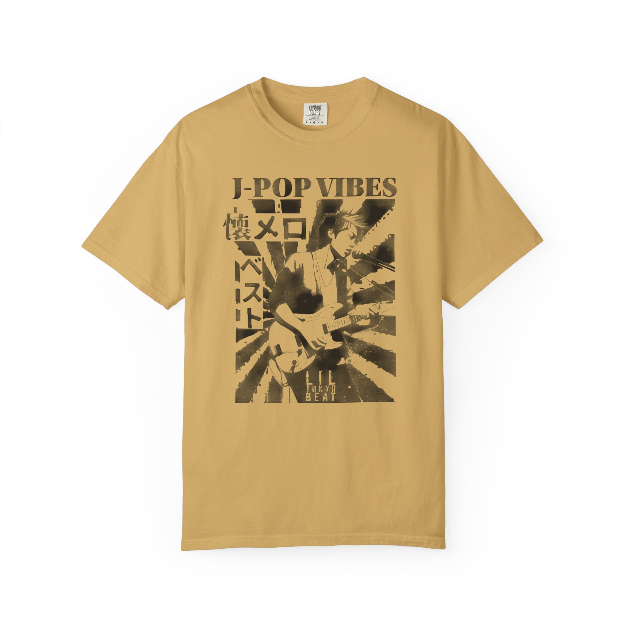 J-POP VIBES T-Shirt | Retro Japanese Pop Tee for Music Fans & Streetwear Lovers, Unisex Tee, Garment-Dyed Shirt, Music, t7