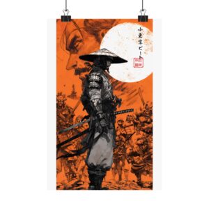 Samurai Warrior Matte Poster — Japanese Ronin Art Print