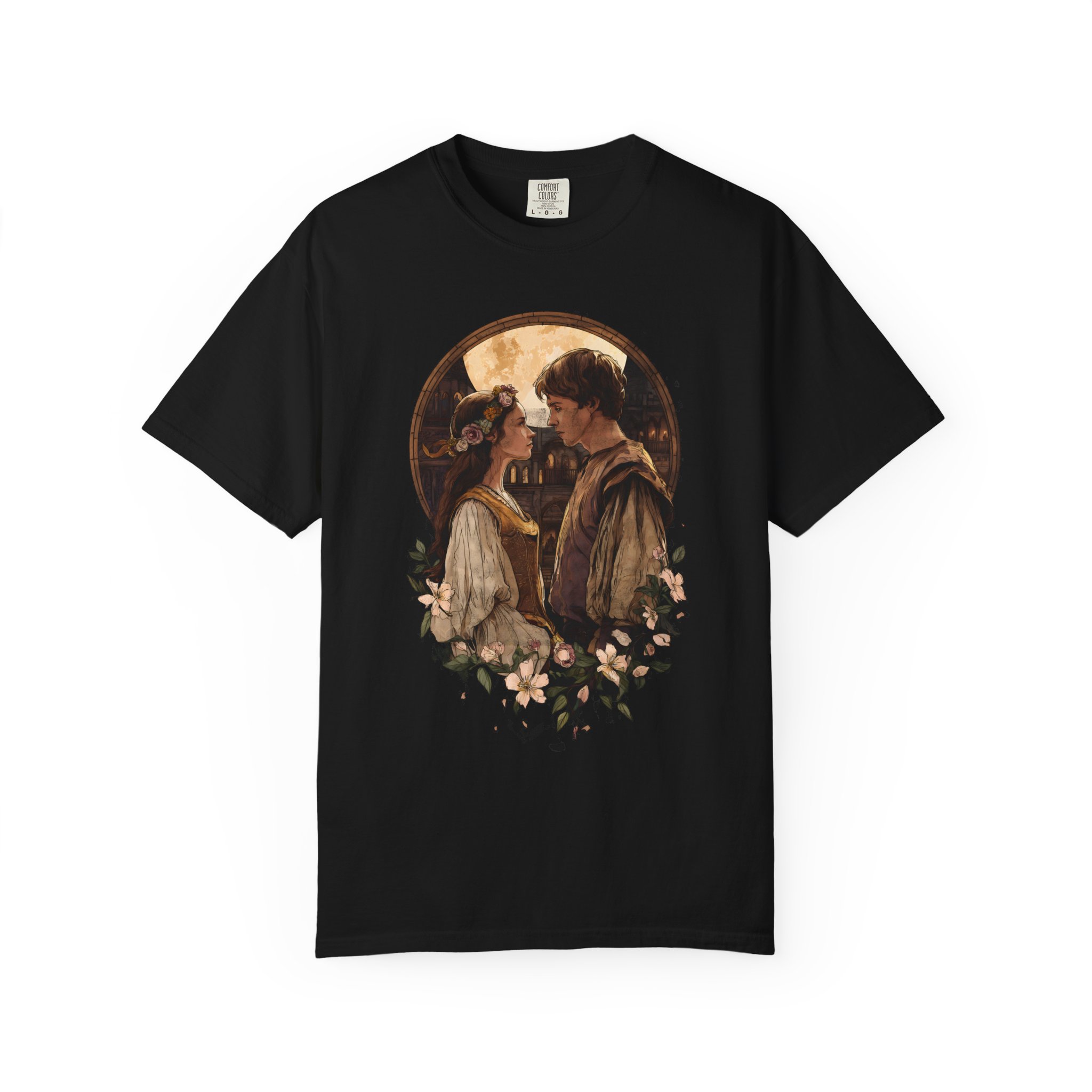 Vintage Romantic Art T-Shirt — Classic Lovers Portrait Valentine Tee - Image 10