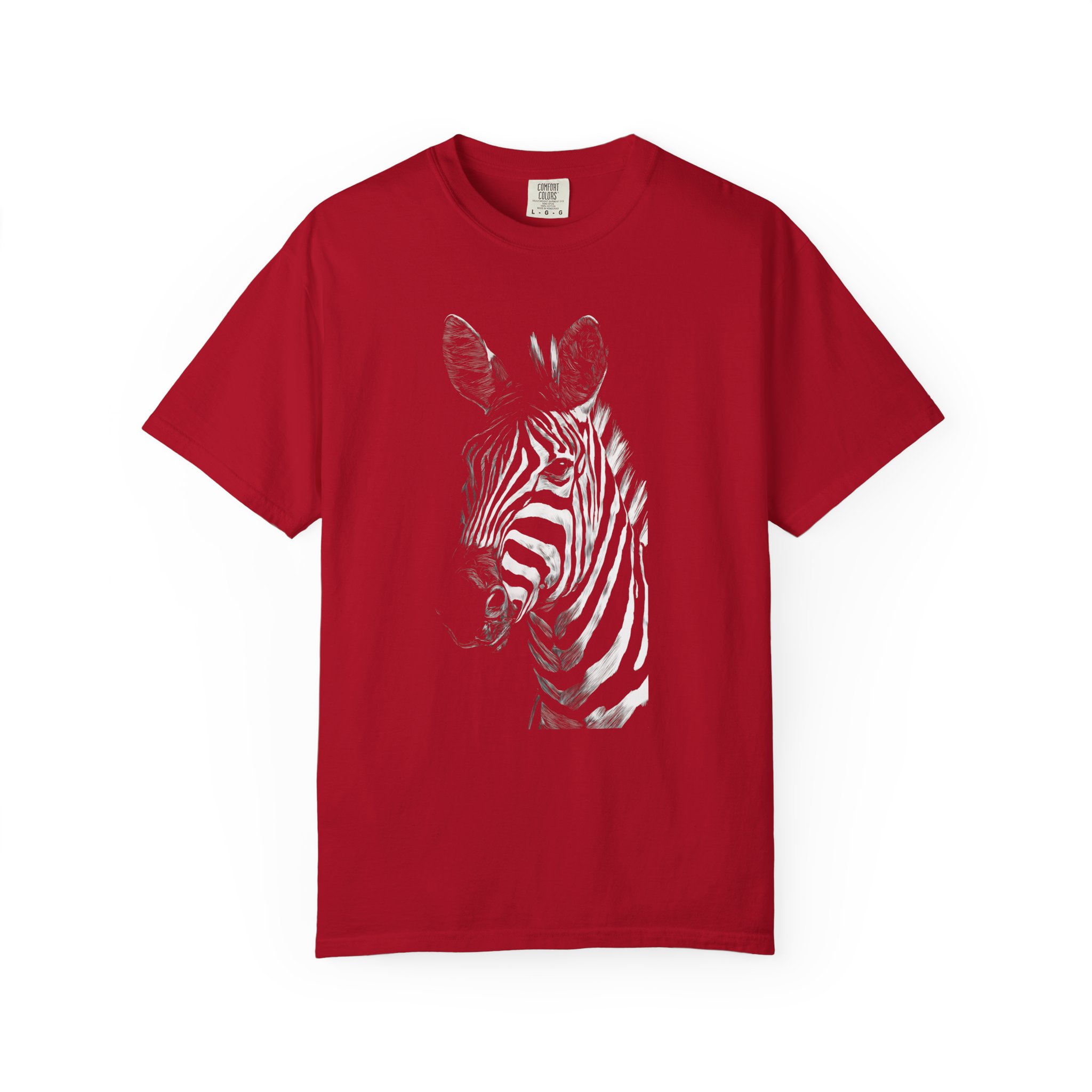 Zebra Portrait T-Shirt — Monochrome Wildlife Graphic Tee - Image 5