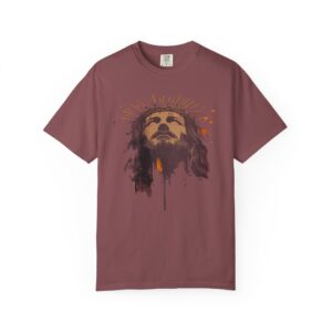 Jesus Portrait T-Shirt — Vintage Crown of Thorns Graphic Tee