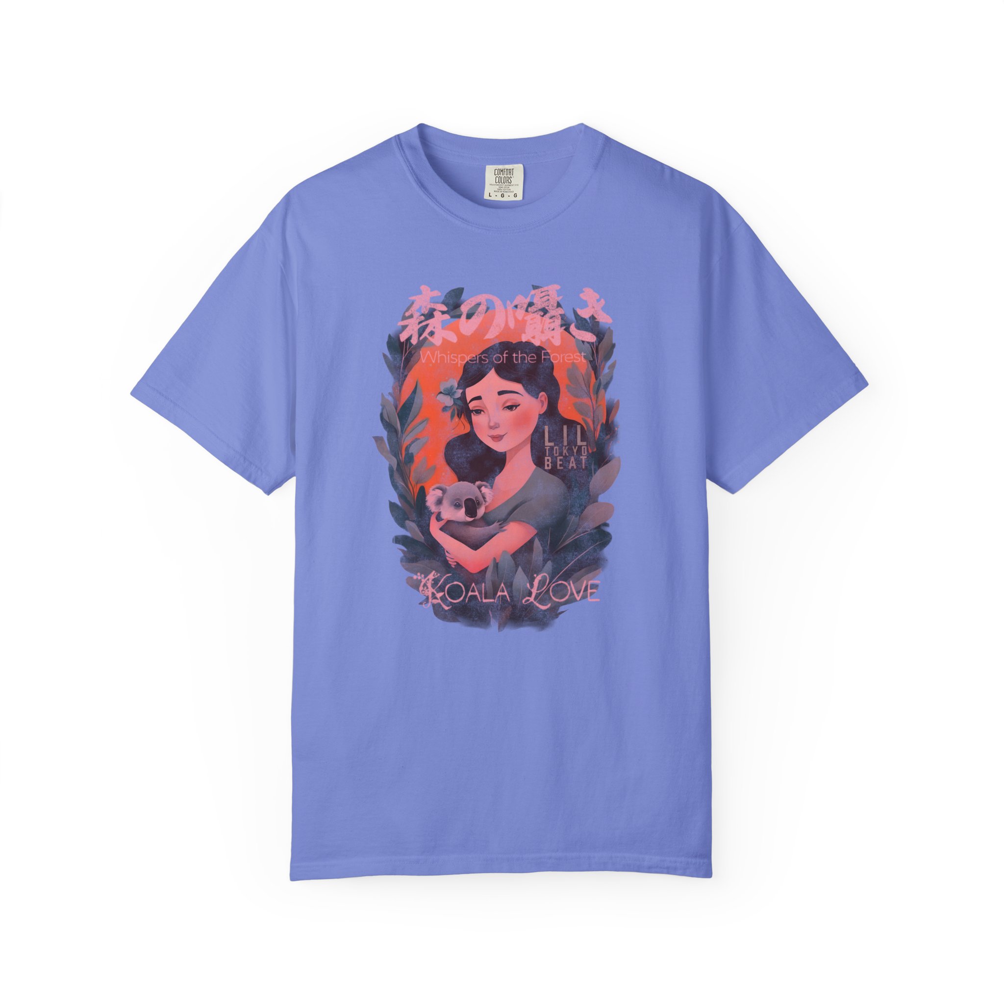 Whispers of the Forest Koala Love T-Shirt - Cute Animal Lover Nature Graphic Tee, Unisex Tee, Garment-Dyed Shirt, Nature, t0 - Image 3