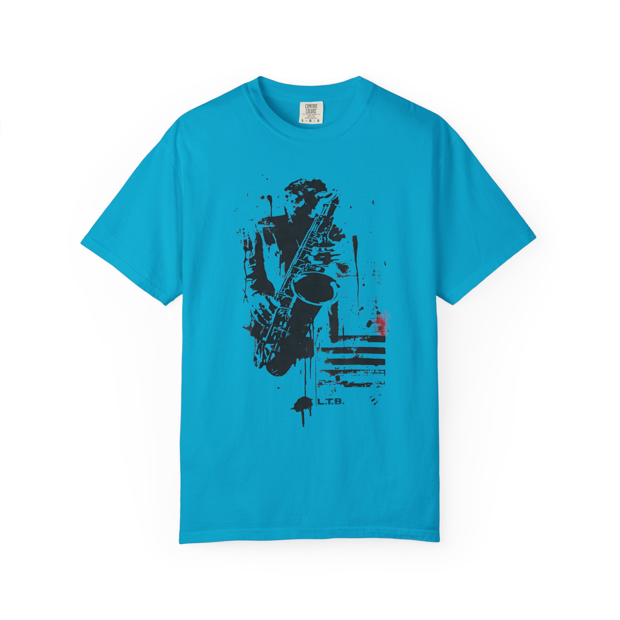 Abstract Jazz Saxophone Music T-Shirt — Expressive Sax Graphic Tee - Image 15