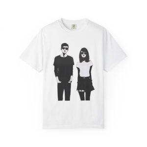 Cool Couple Sunglasses T-Shirt — Minimal Black & White Street Style for Valentine's Day