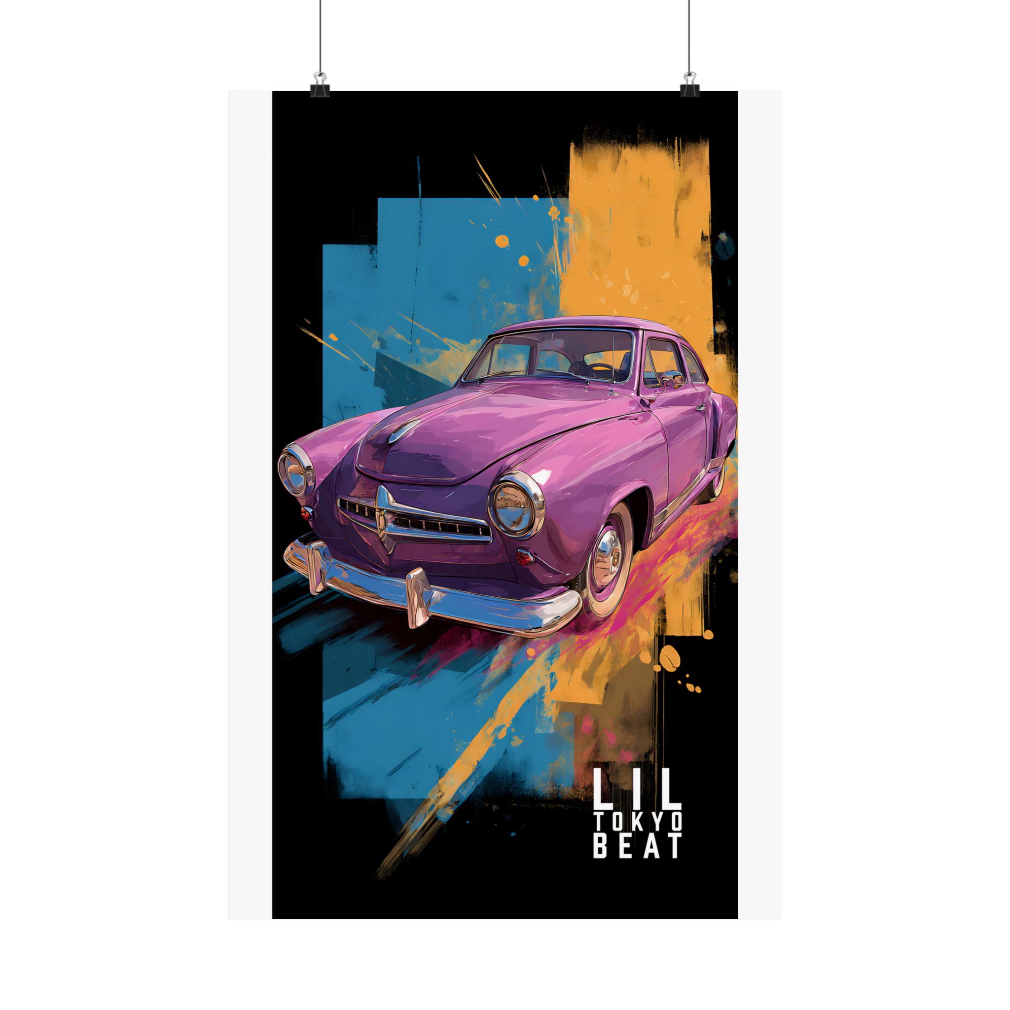 Retro Purple Classic Car Poster — Pop Art Vintage Auto Wall Decor - Image 12