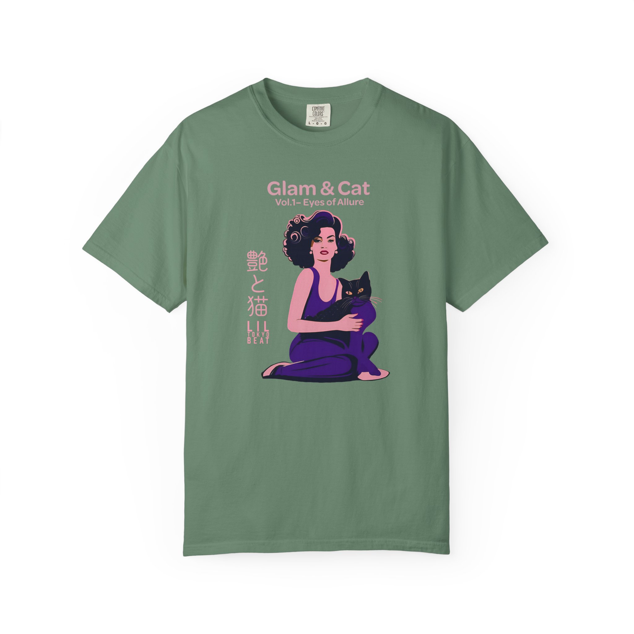 Glam and Cat Vol 1 Tee - Lil Tokyo Beat Shirt, Modern Interiors, Stylish Cat Lovers, Whispers of Elegance, Shadows & Desire, Mood Mystery, t0 - Image 5