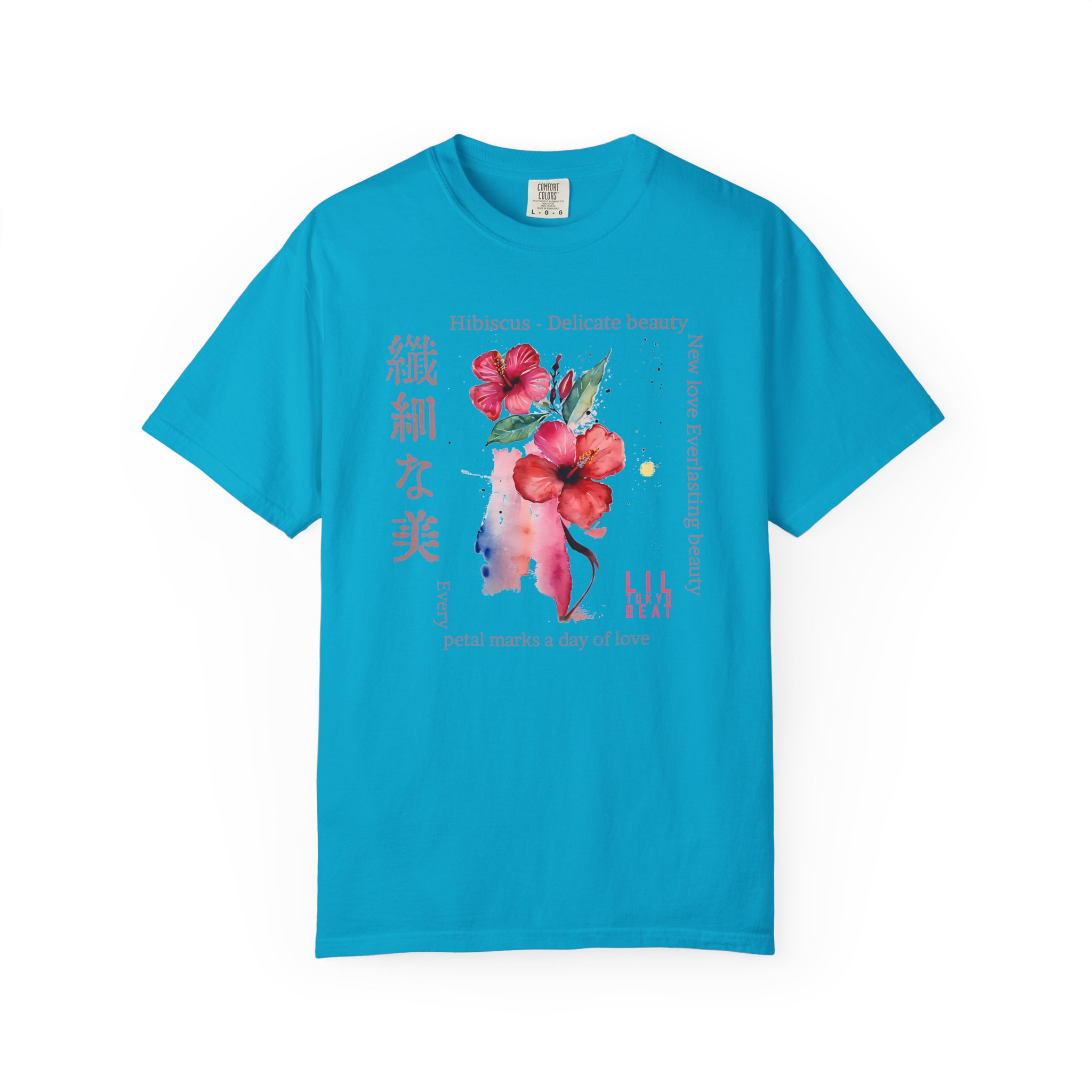 Hibiscus Delicate Beauty T-Shirt | Floral Japanese Poetic Streetwear Tee - Image 15