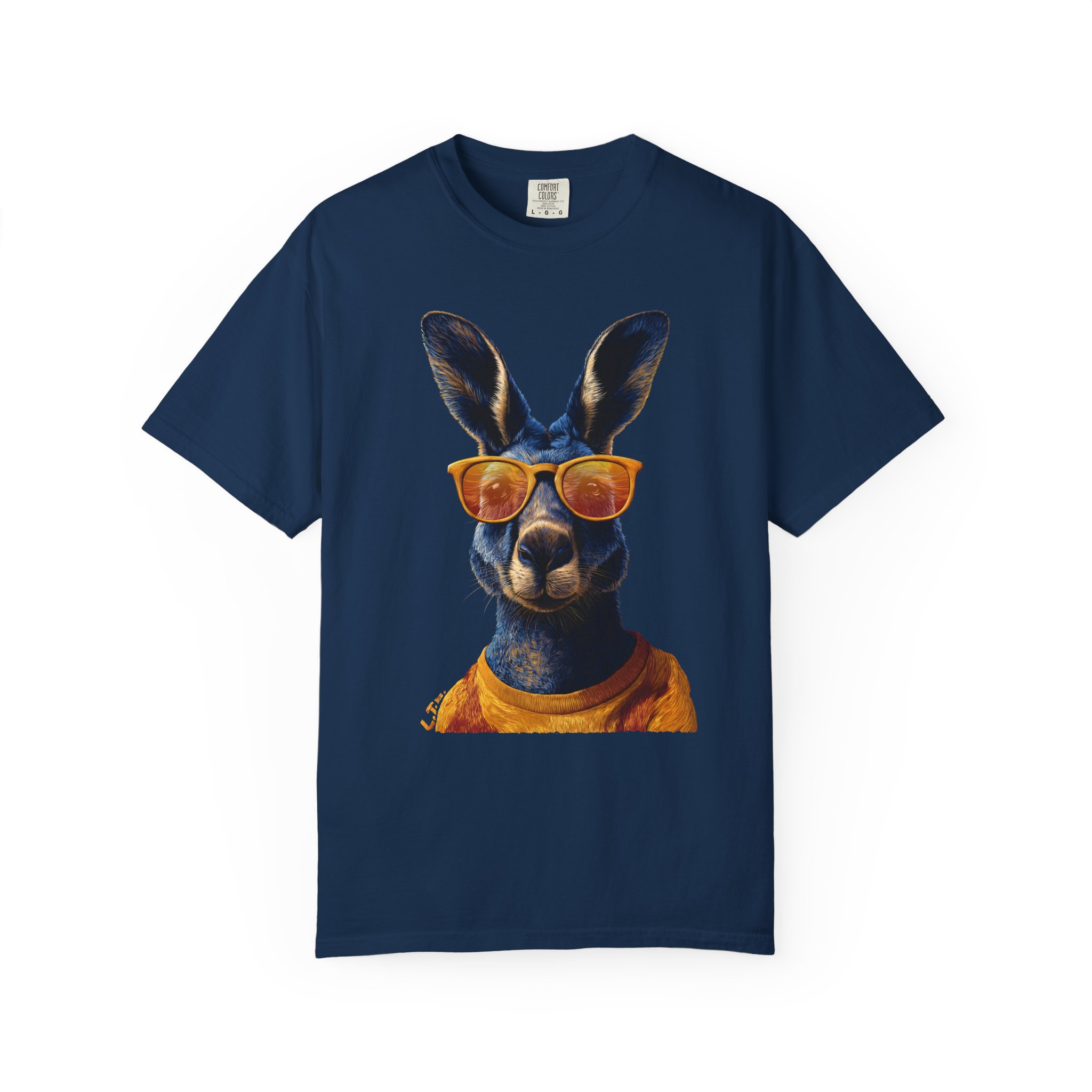 Cool Kangaroo T-Shirt | Orange Sunglasses Pop Art Animal Streetwear Tee - Image 12