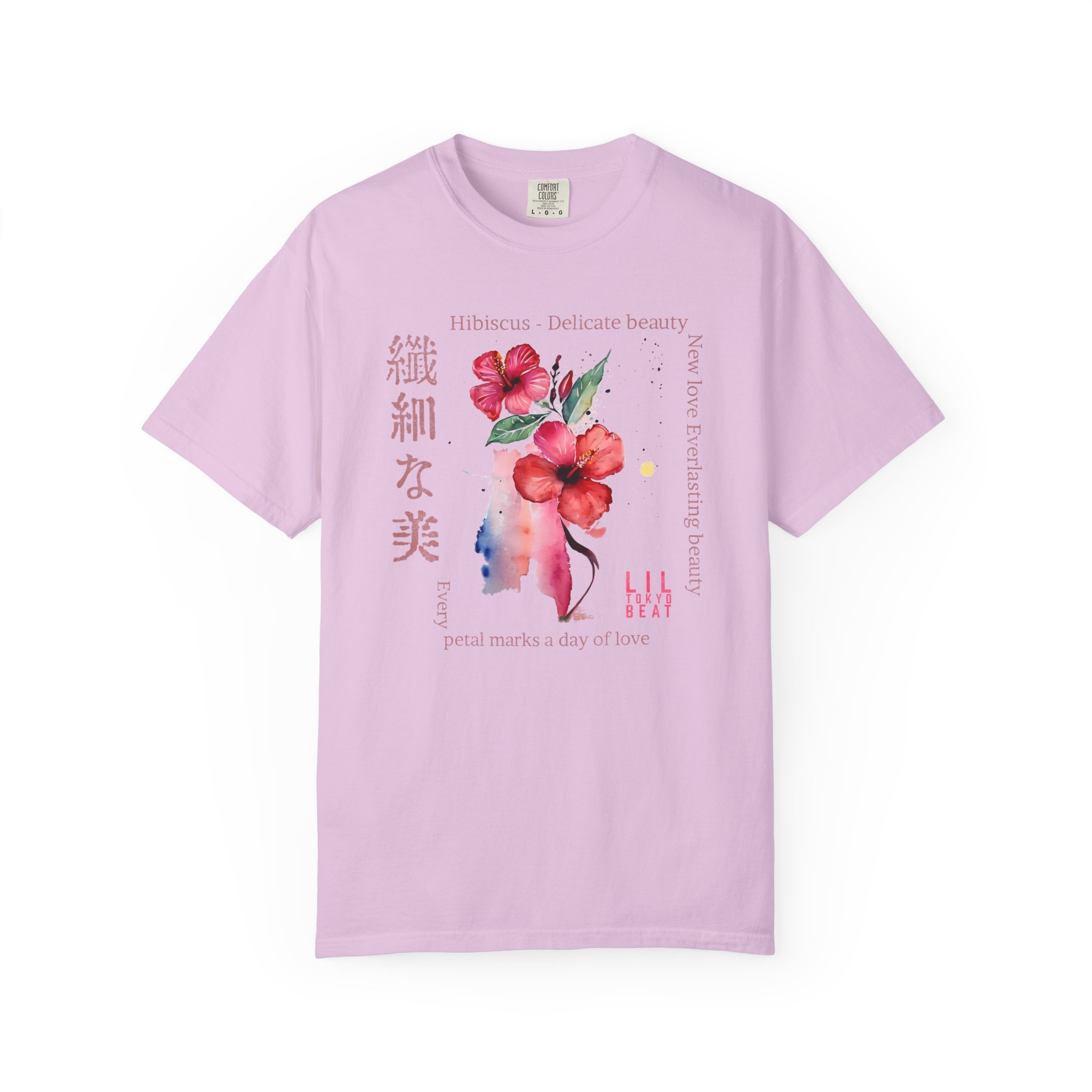 Hibiscus Delicate Beauty T-Shirt | Floral Japanese Poetic Streetwear Tee - Image 8